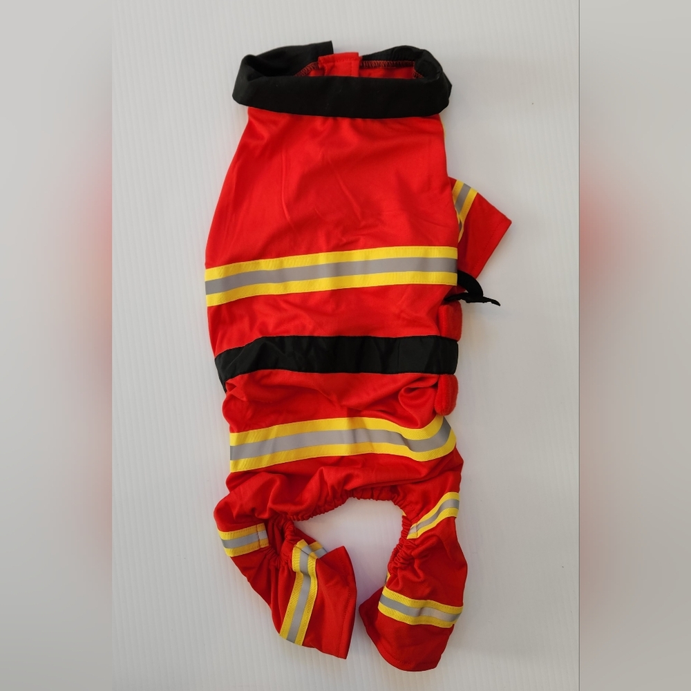 Pet Costume Fireman Firefighter Size M Medium Dog